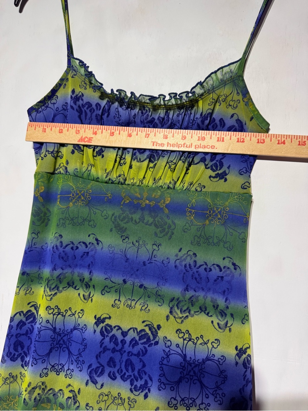 California Concept Y2K Blue & Green Whimsy Dress - Picture 5 of 9